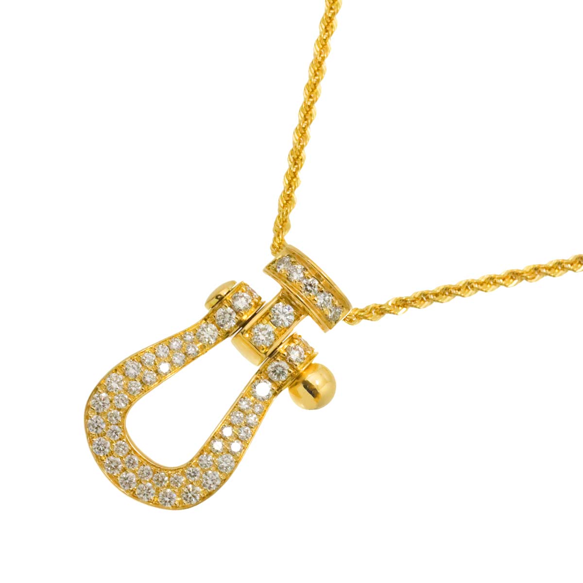 Force10 Diamond Necklace Large 18K Yellow Gold 750