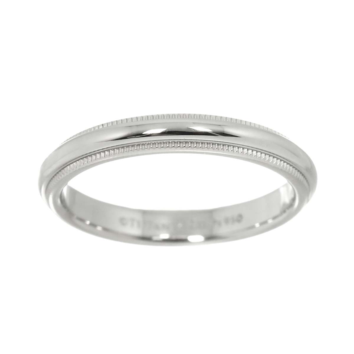 Milgrain Band Ring Pt Platinum Size6.75(US)