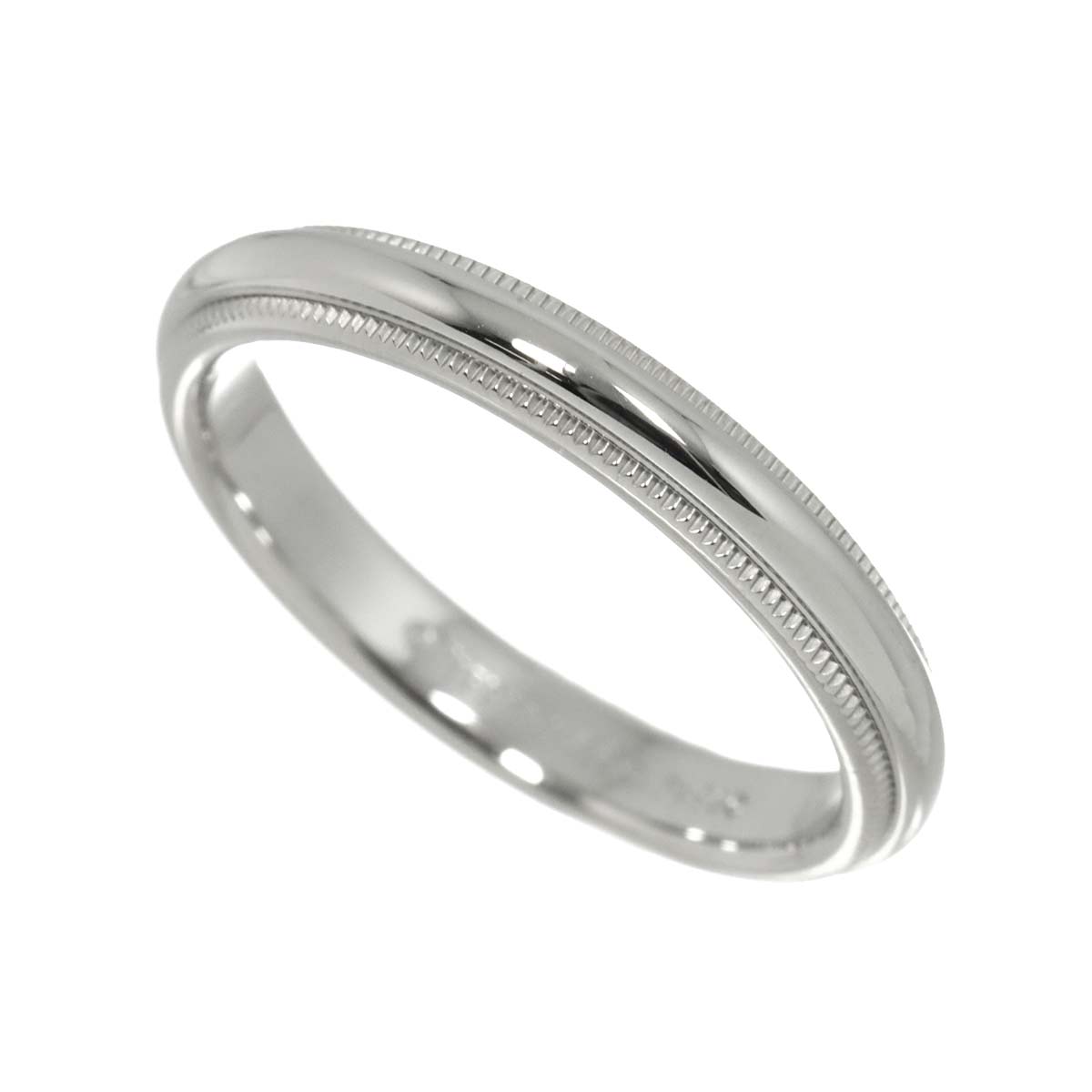 Milgrain Band Ring Pt Platinum Size6.75(US)