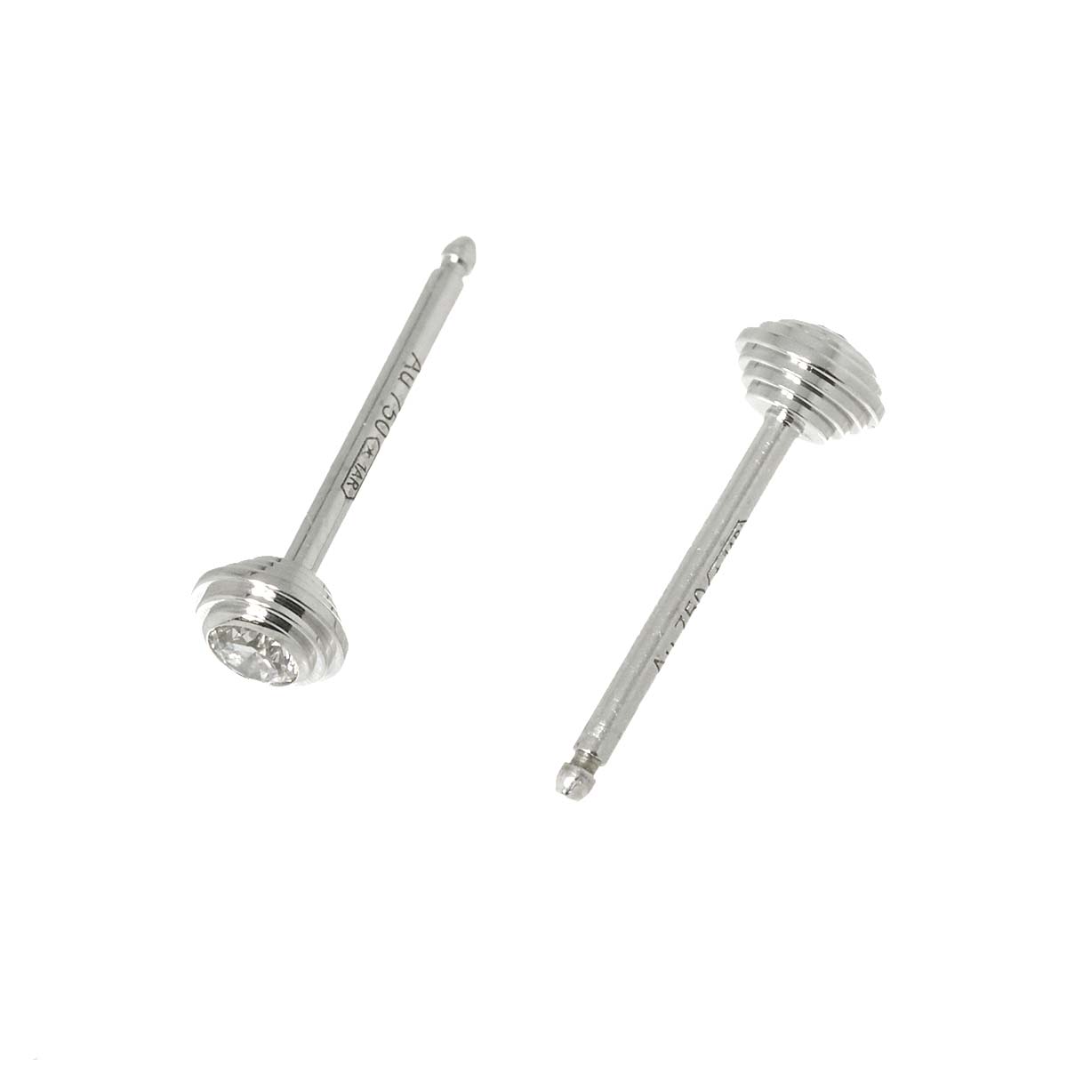 Damour XS Diamond Earrings Pierced 18K WG 750
