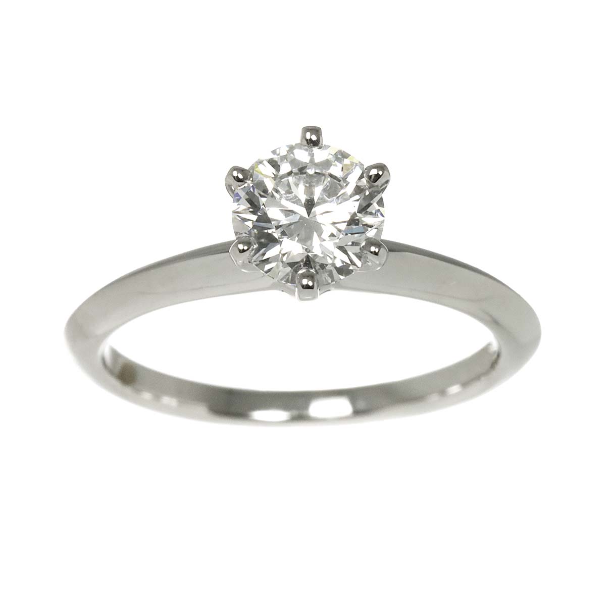 Diamond 0.90ct F/VS2/3EX Ring Pt Size5.75-6(US)