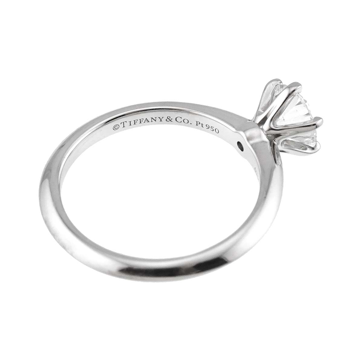 Diamond 0.90ct F/VS2/3EX Ring Pt Size5.75-6(US)