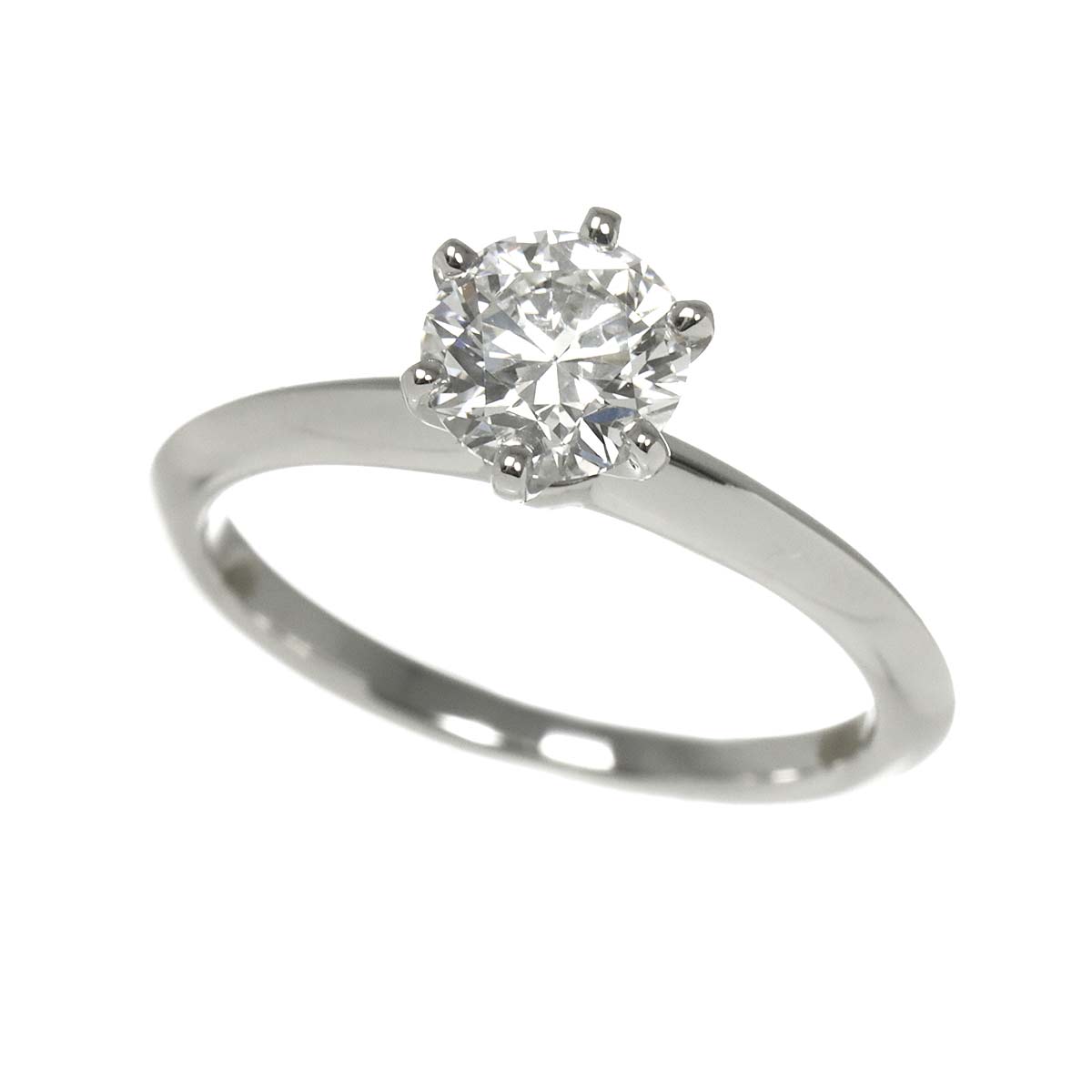 Diamond 0.90ct F/VS2/3EX Ring Pt Size5.75-6(US)