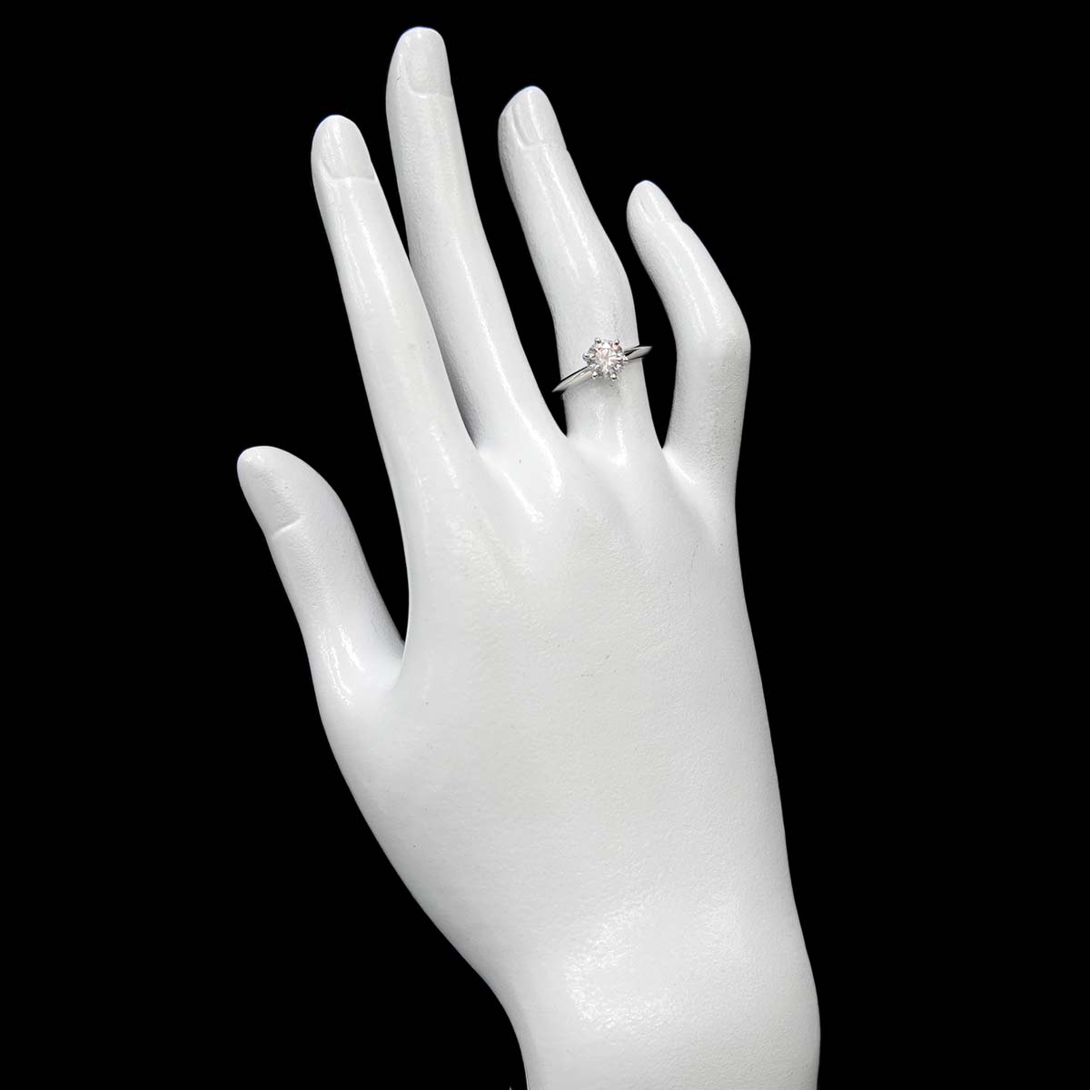 Diamond 0.90ct F/VS2/3EX Ring Pt Size5.75-6(US)