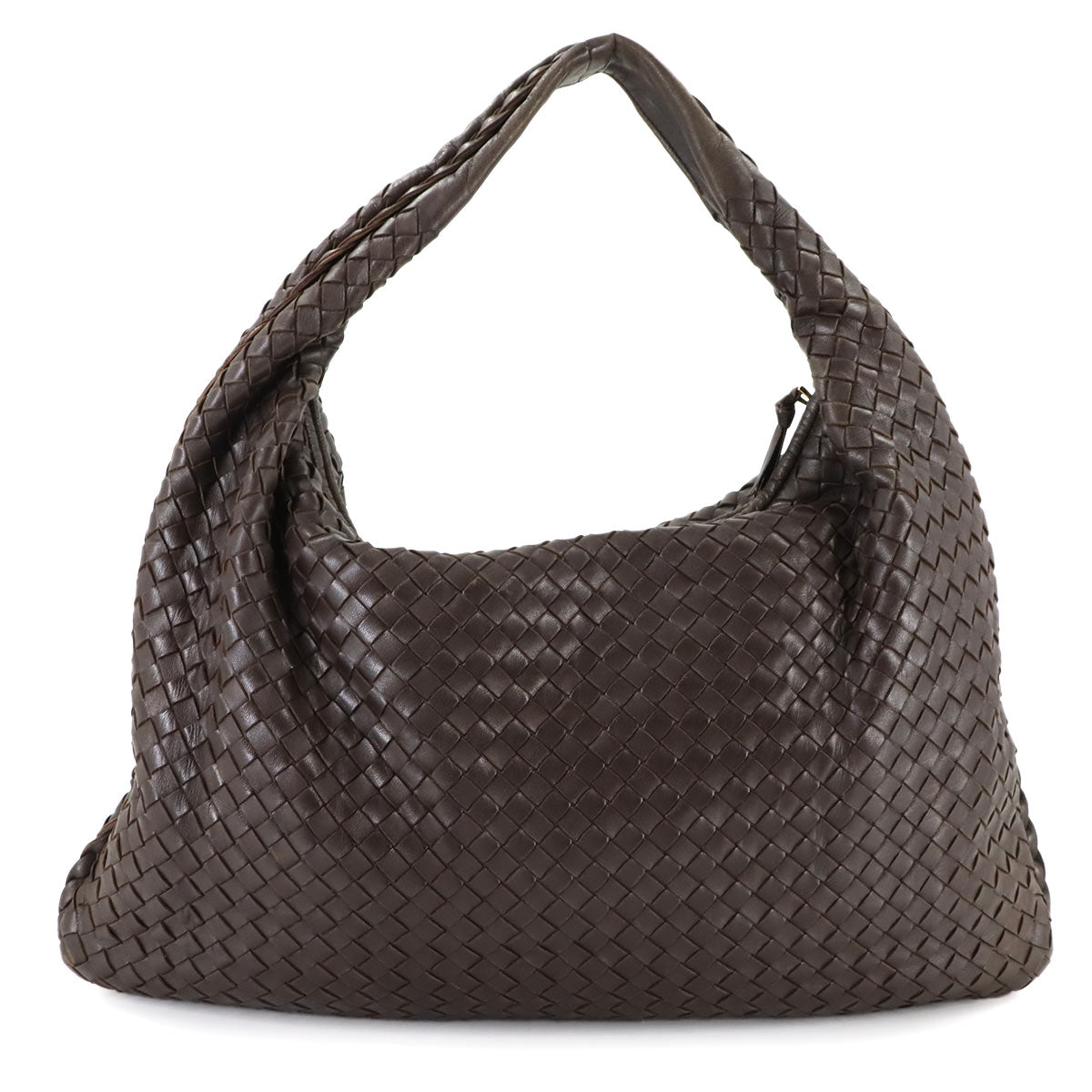 Intrecciato Shoulder Bag Leather Brown 115654