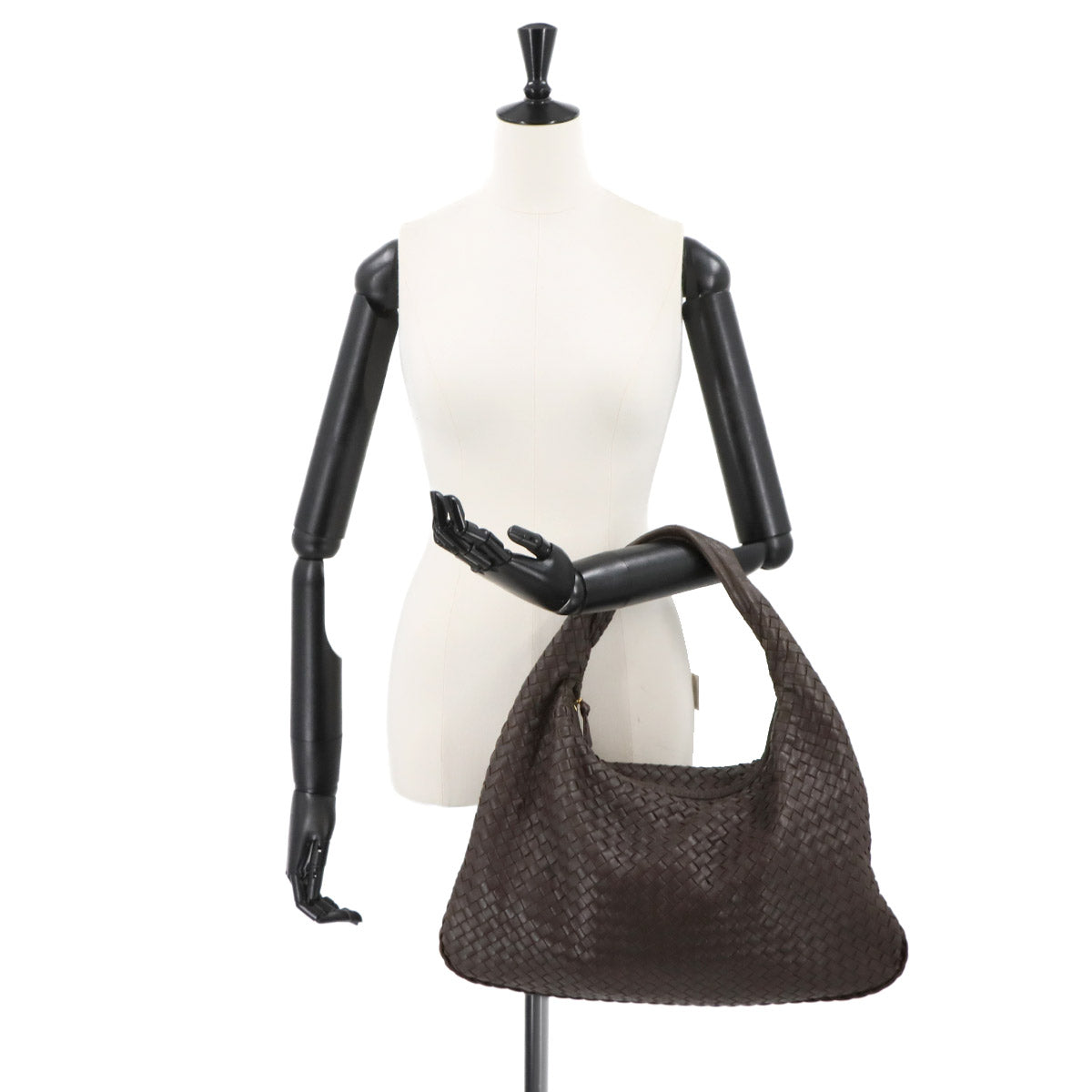 Intrecciato Shoulder Bag Leather Brown 115654