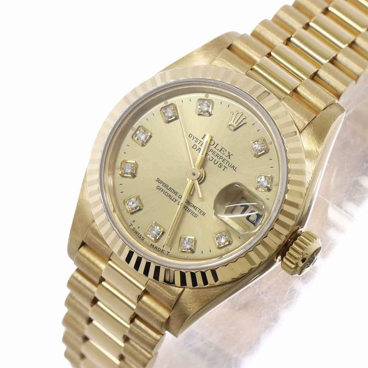 Datejust 69178G Serial W 750 YG 10P Diamond Gold Dial Ladies