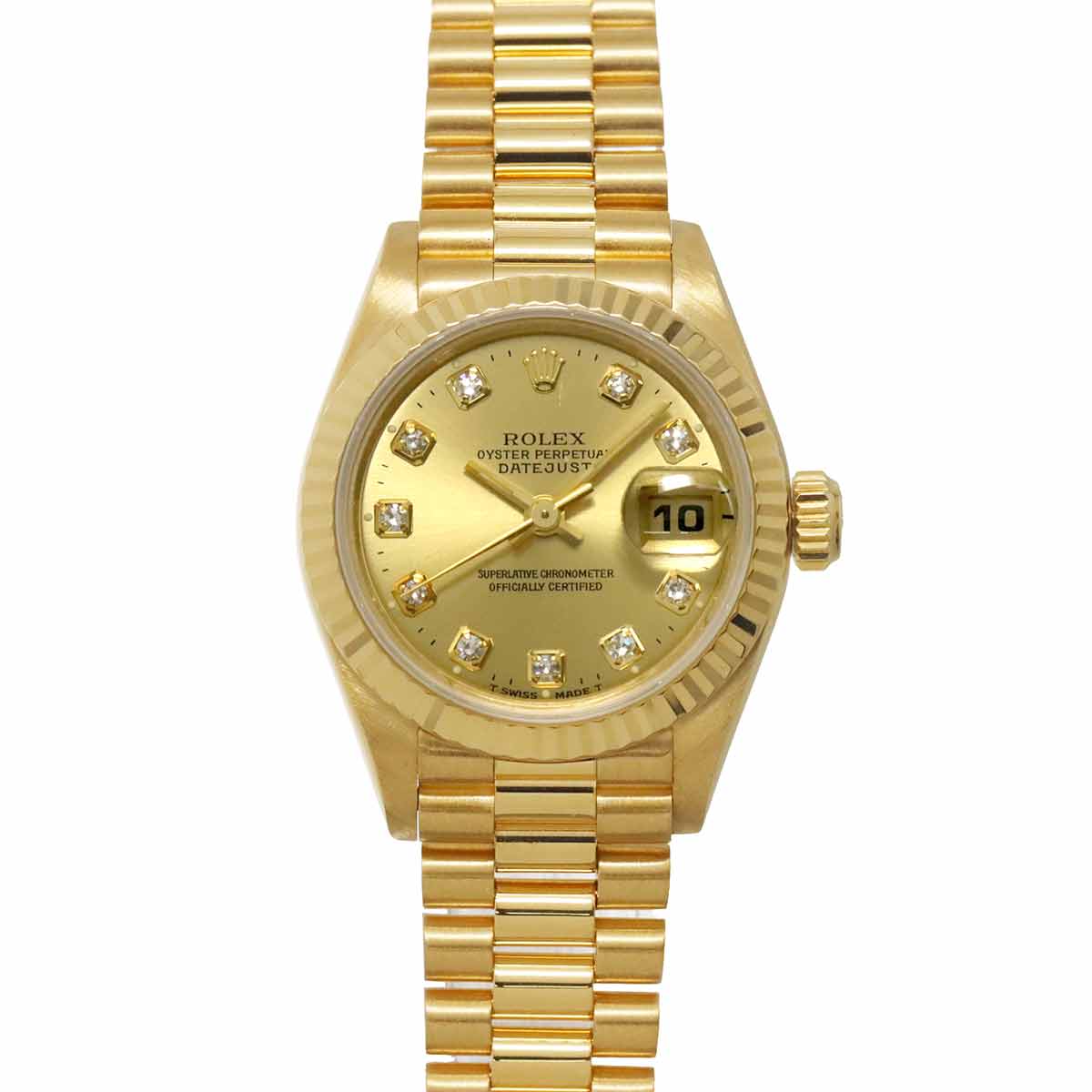 Datejust 69178G Serial W 750 YG 10P Diamond Gold Dial Ladies