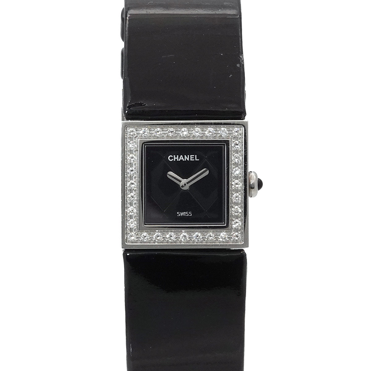 Matelasse H0500 Diamond Bezel Black Dial Quartz Ladies
