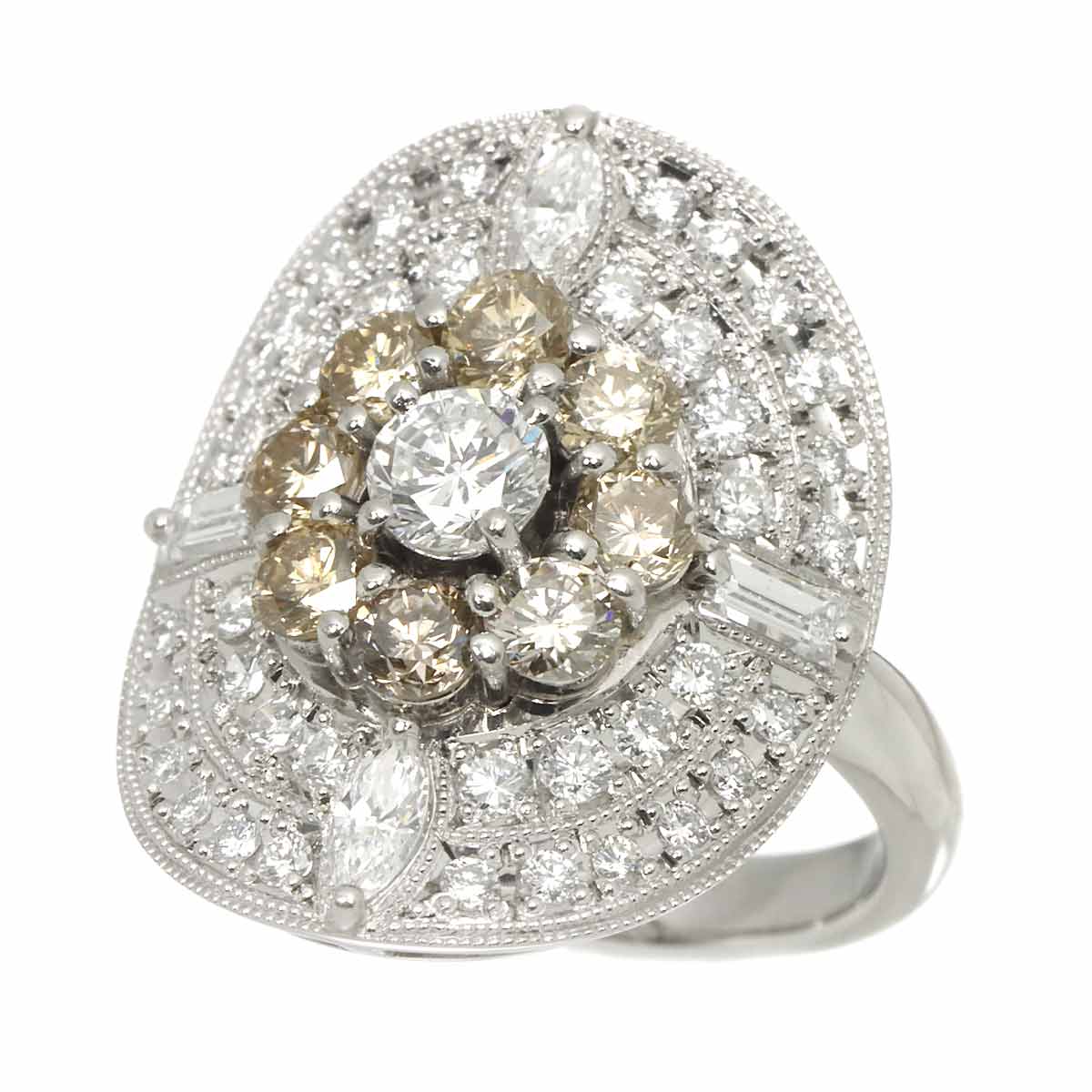 Diamond 0.38ct/2.21ct Ring Pt Platinum size6(US)
