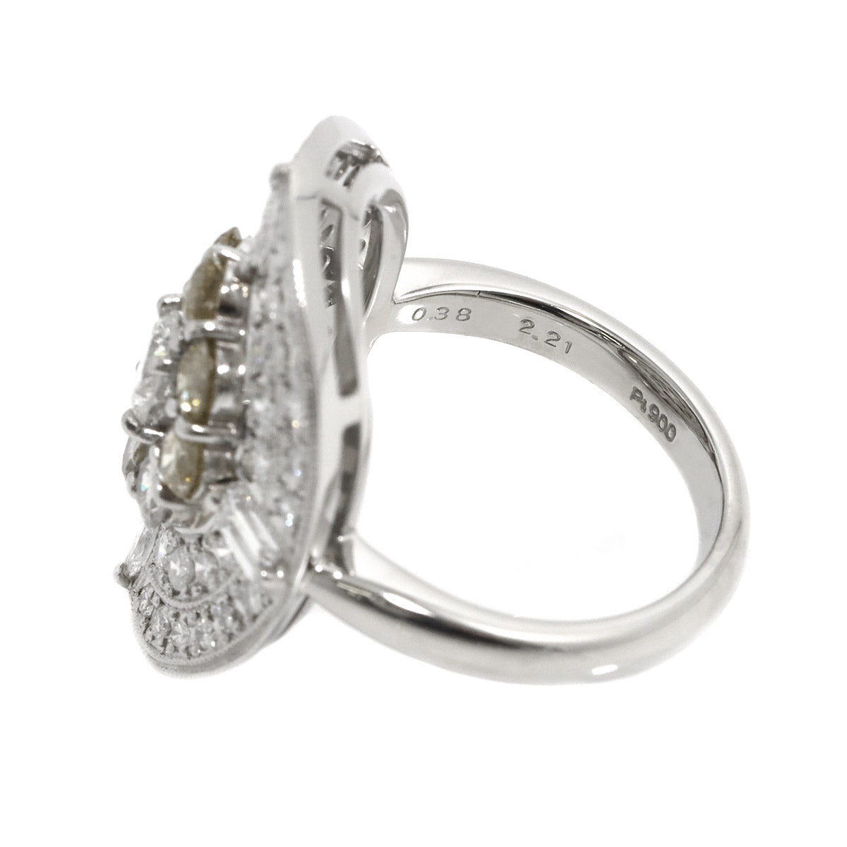 Diamond 0.38ct/2.21ct Ring Pt Platinum size6(US)