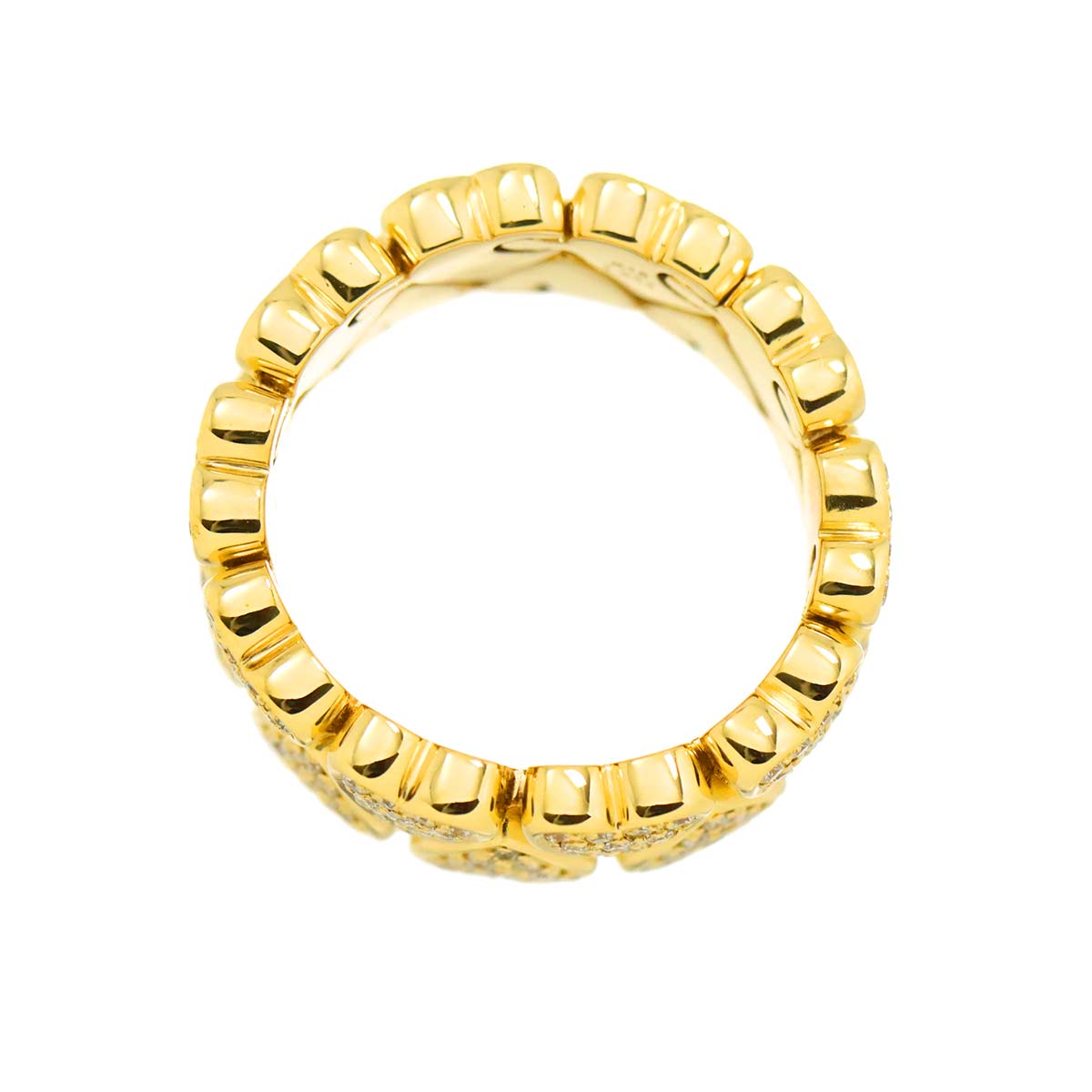 Diamond 1.094ct Ring 18K YG Yellow Gold 750 Size7.5-7.75(US)