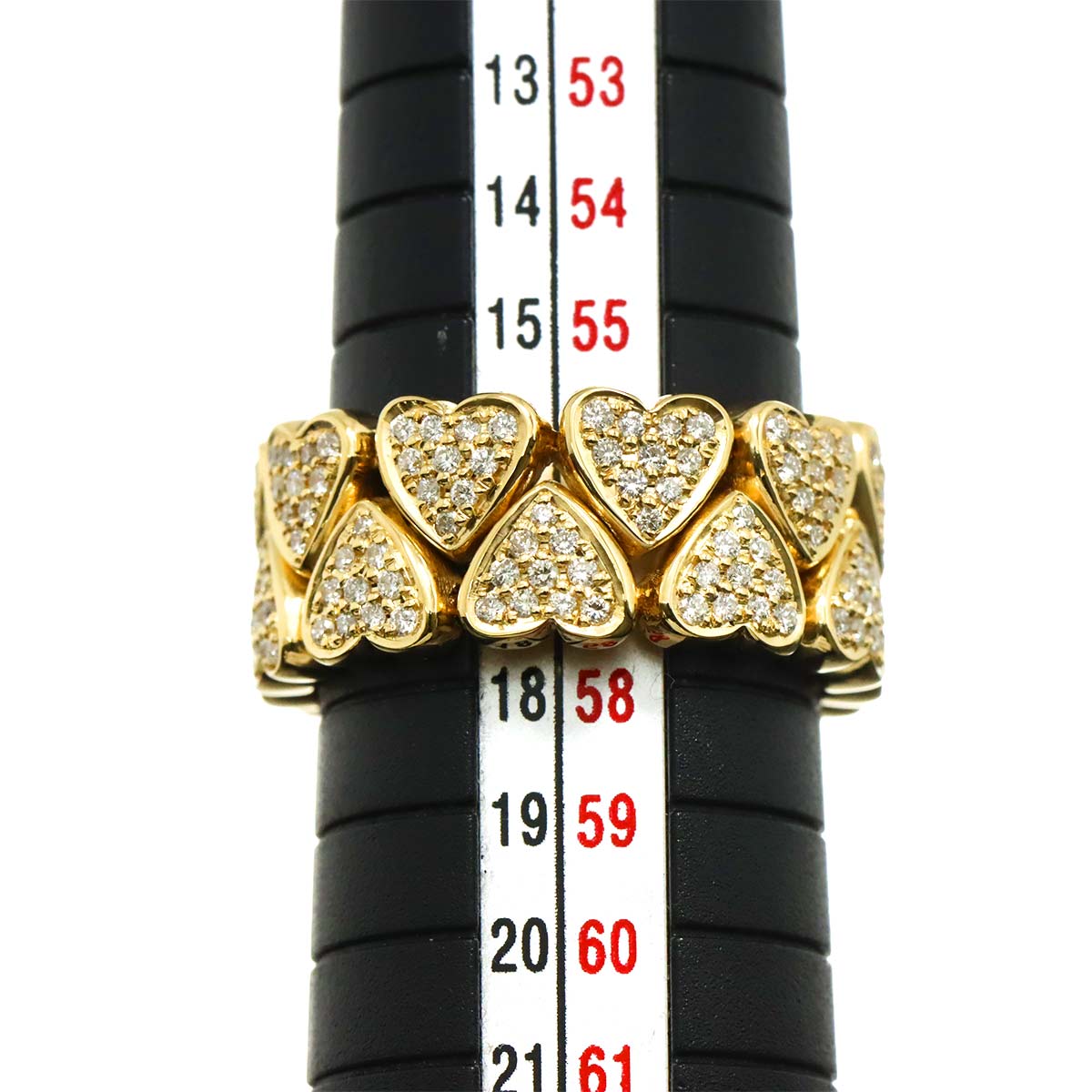Diamond 1.094ct Ring 18K YG Yellow Gold 750 Size7.5-7.75(US)