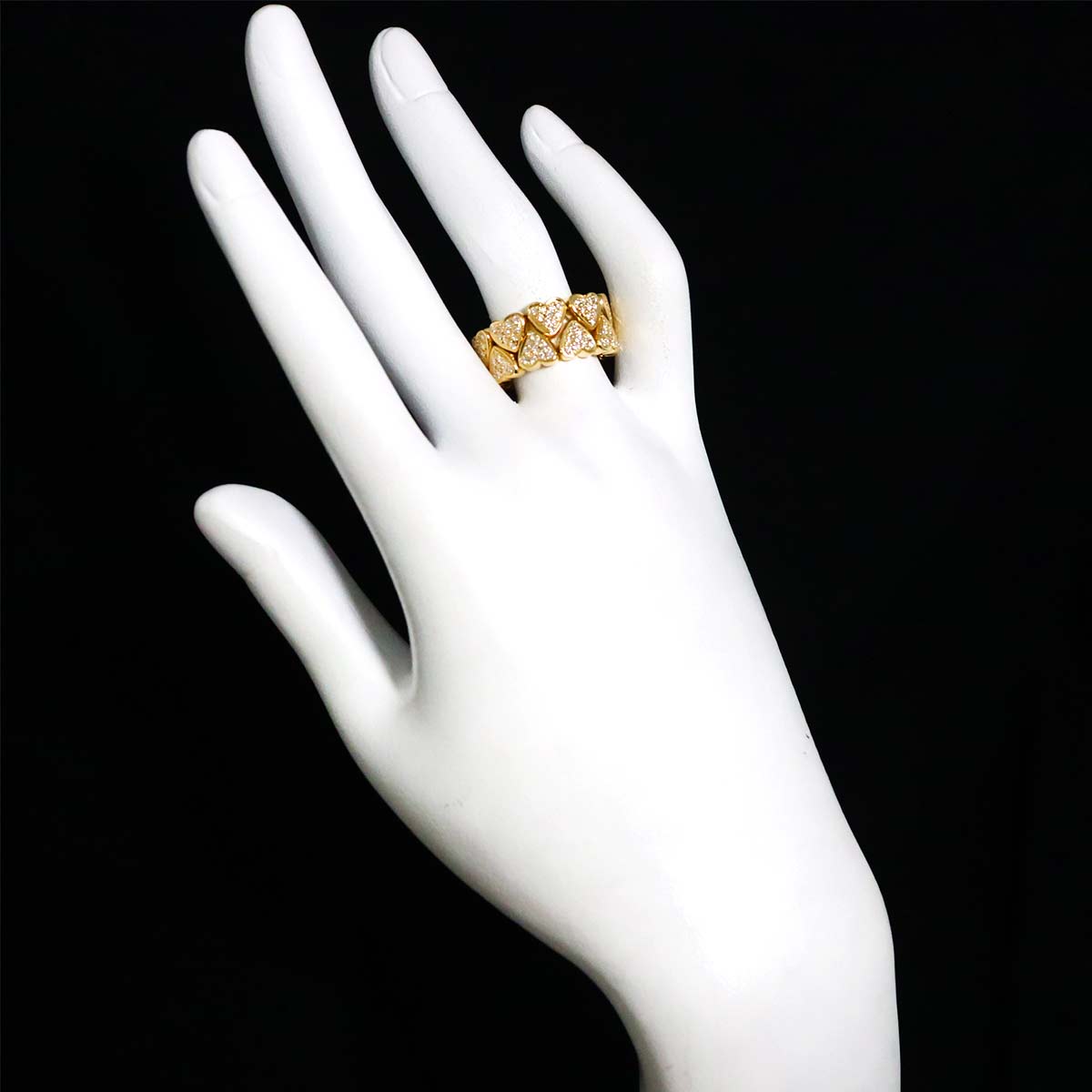 Diamond 1.094ct Ring 18K YG Yellow Gold 750 Size7.5-7.75(US)
