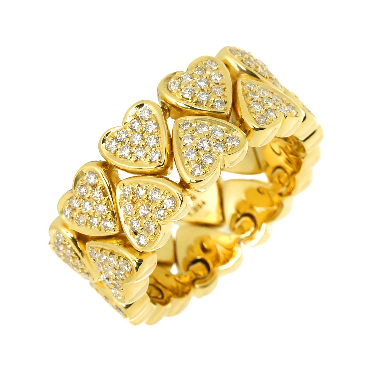 Diamond 1.094ct Ring 18K YG Yellow Gold 750 Size7.5-7.75(US)