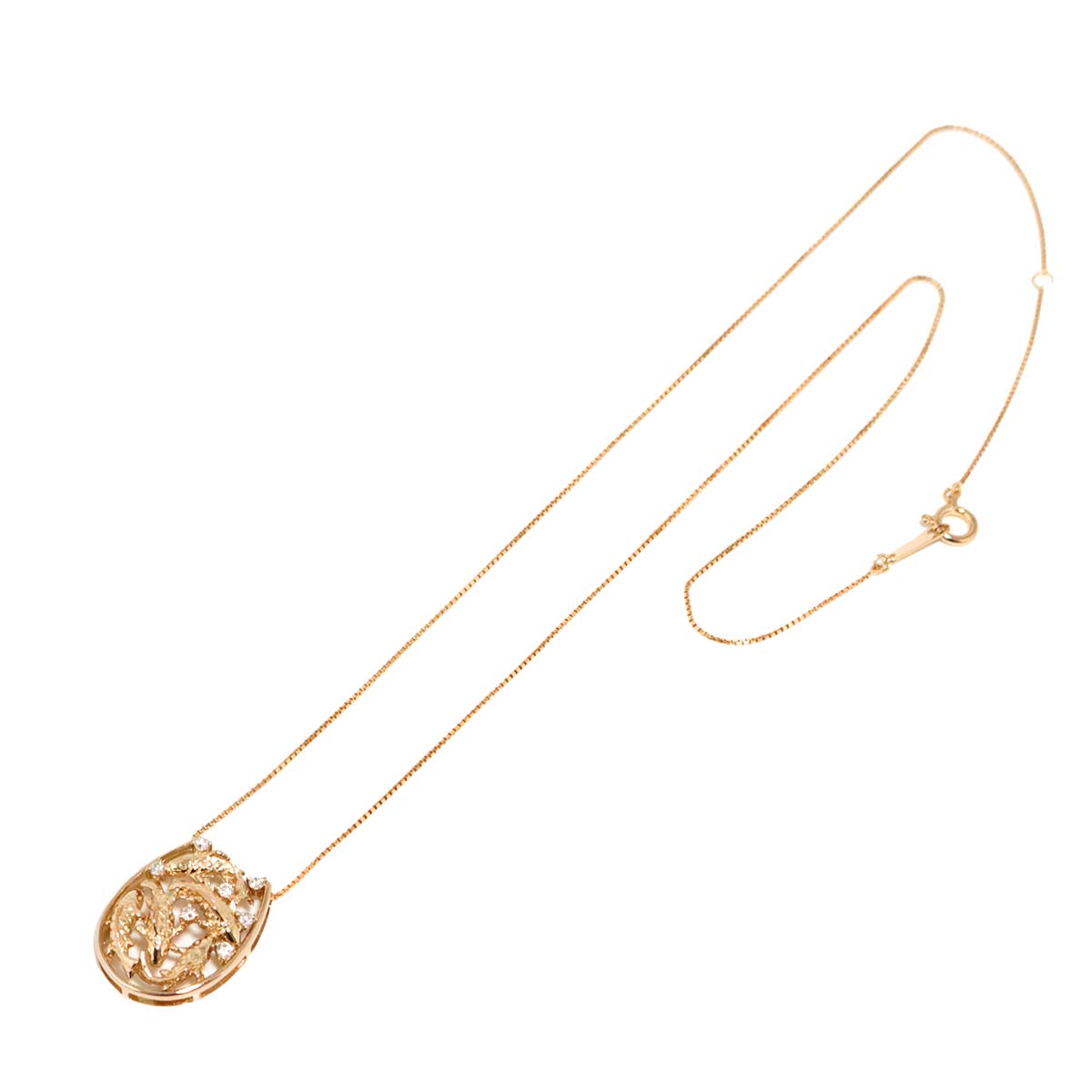 Diamond 0.11ct Necklace 18K Pink Gold 750