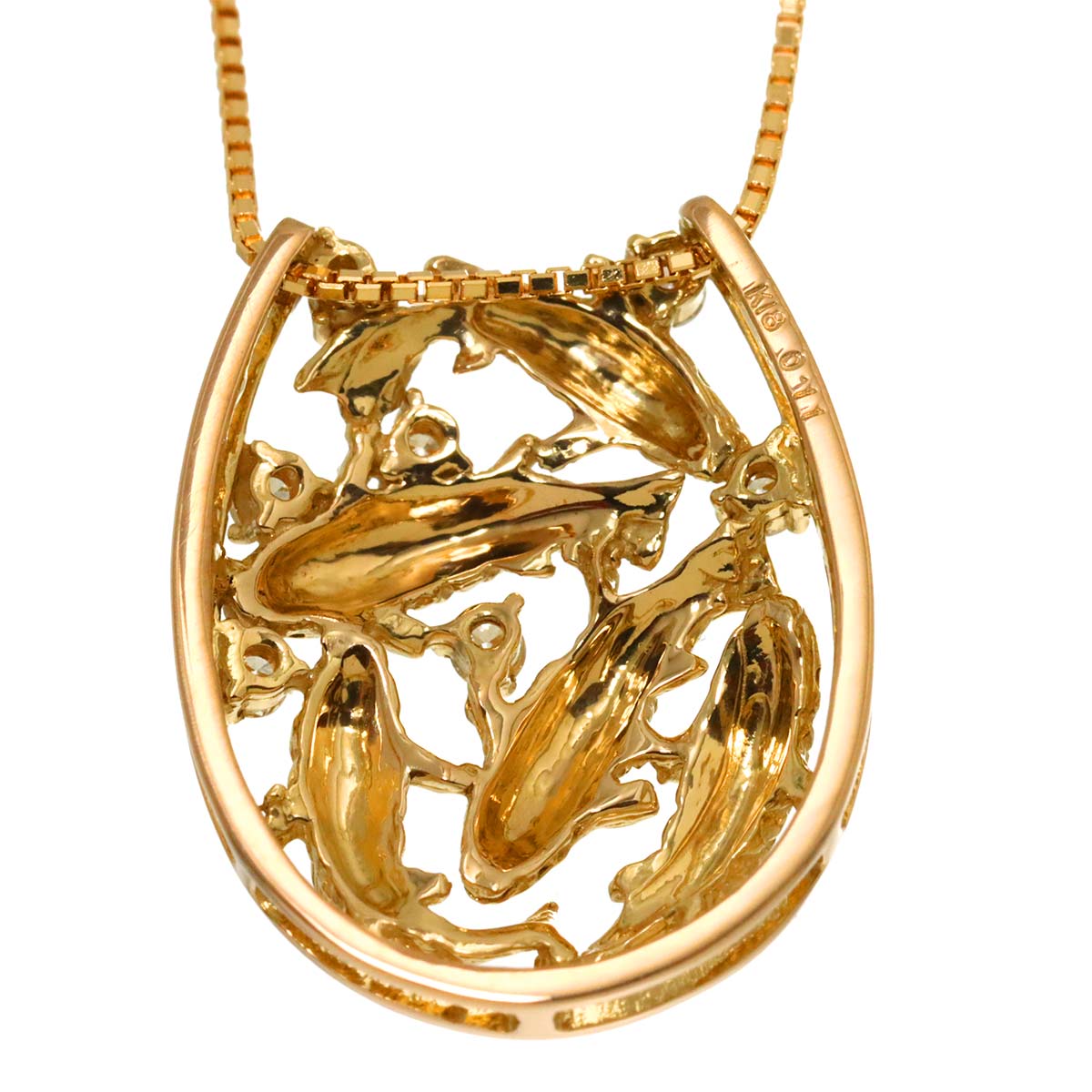 Diamond 0.11ct Necklace 18K Pink Gold 750