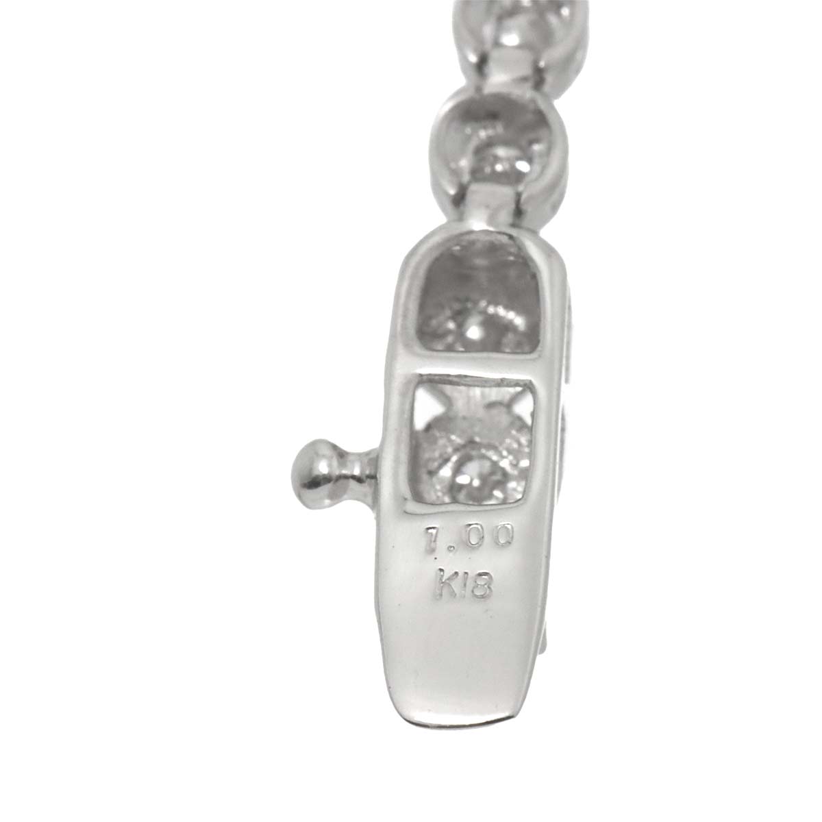Diamond 1.00ct Bracelet 18K K18 WG White Gold 750