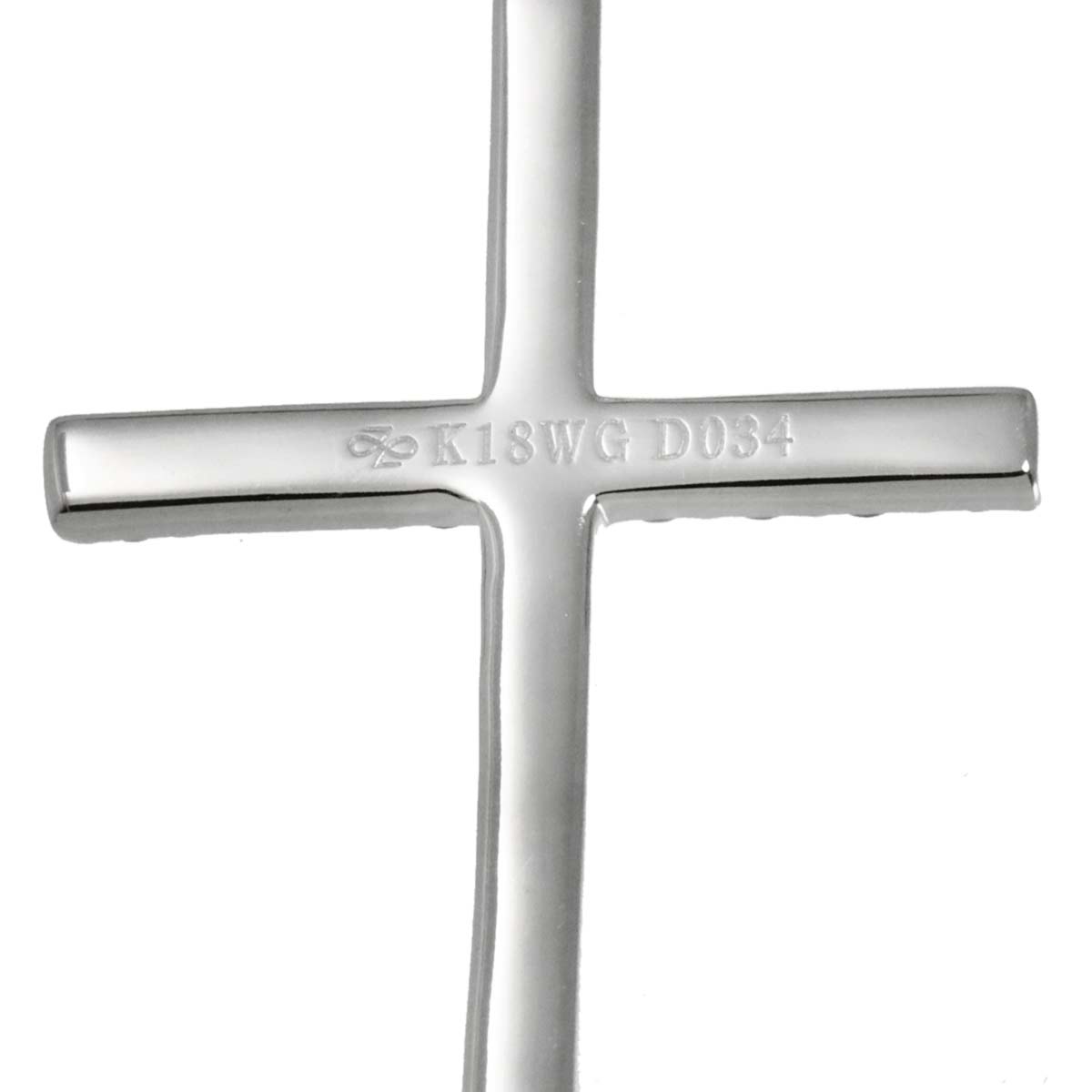 Diamond 0.34ct Pendant Top 18K K18 WG White Gold 750