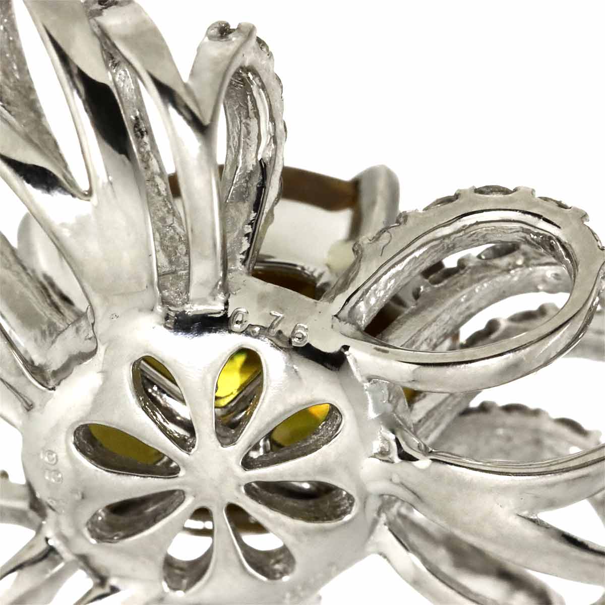 Sphene 4.66ct Diamond 0.76ct Pendant Top Pt Platinum