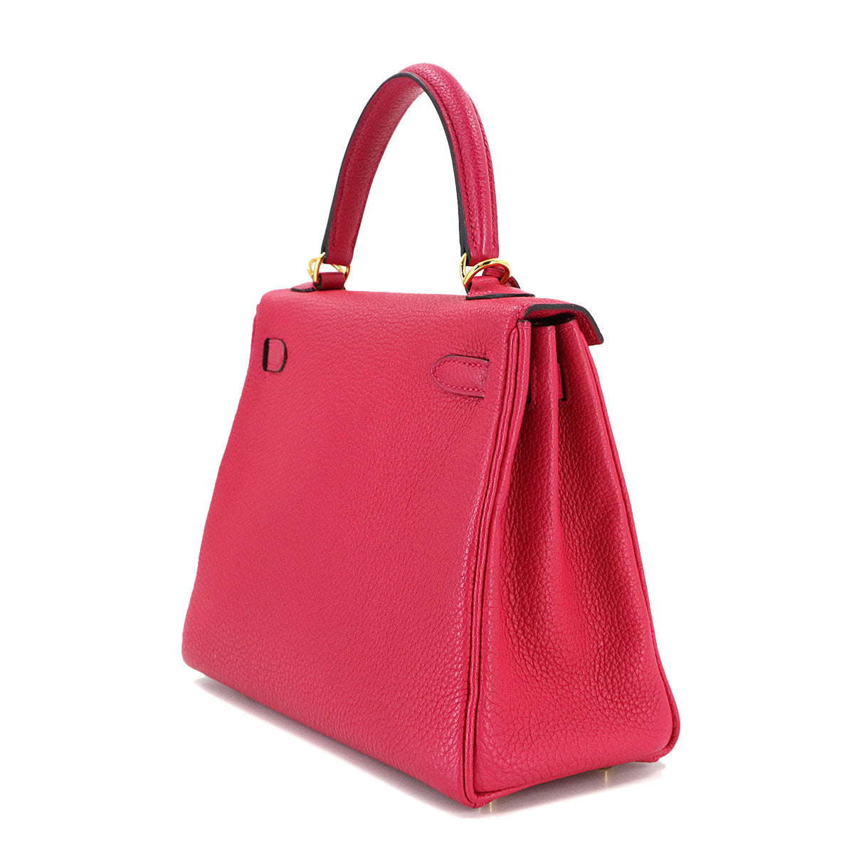 Kelly 25 2way Hand Shoulder Bag Togo Framboise Purse Pink
