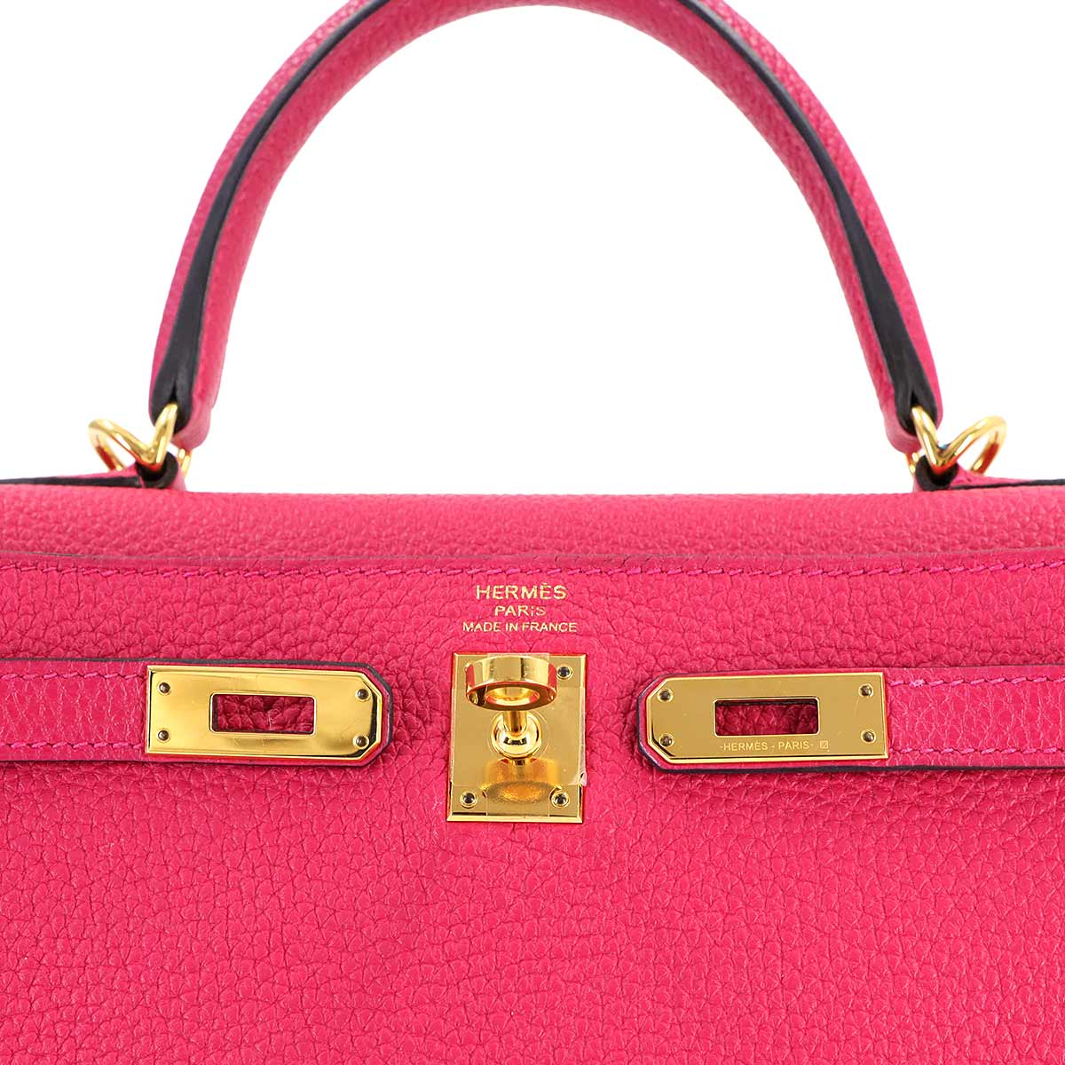 Kelly 25 2way Hand Shoulder Bag Togo Framboise Purse Pink