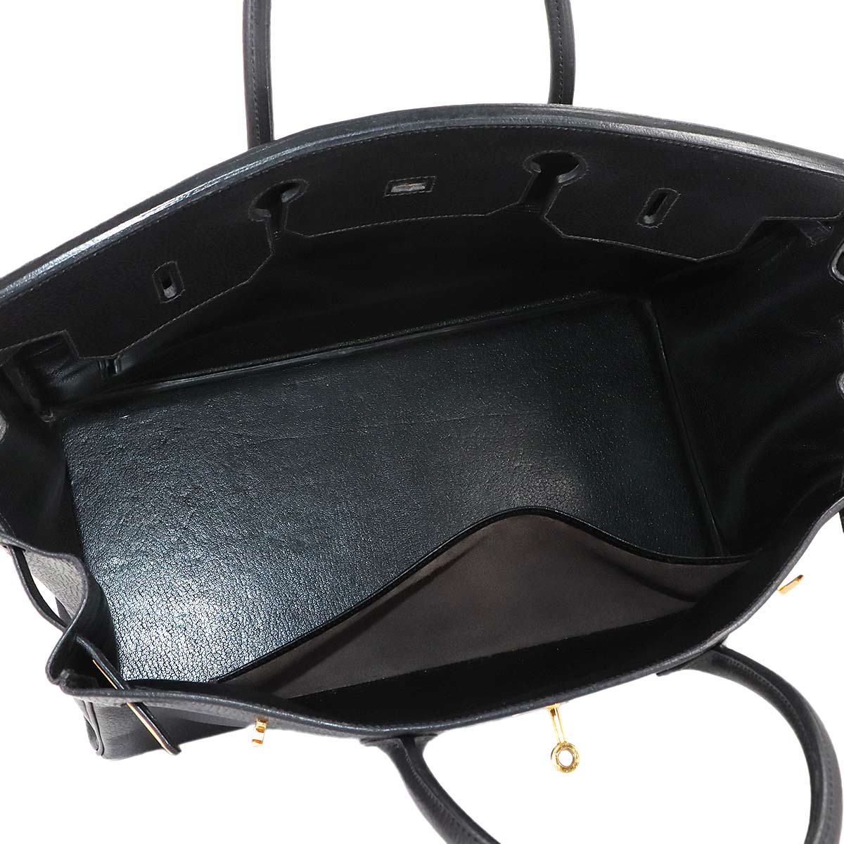 Birkin 40 Ardennes Leather Black Hand Bag Vintage Purse