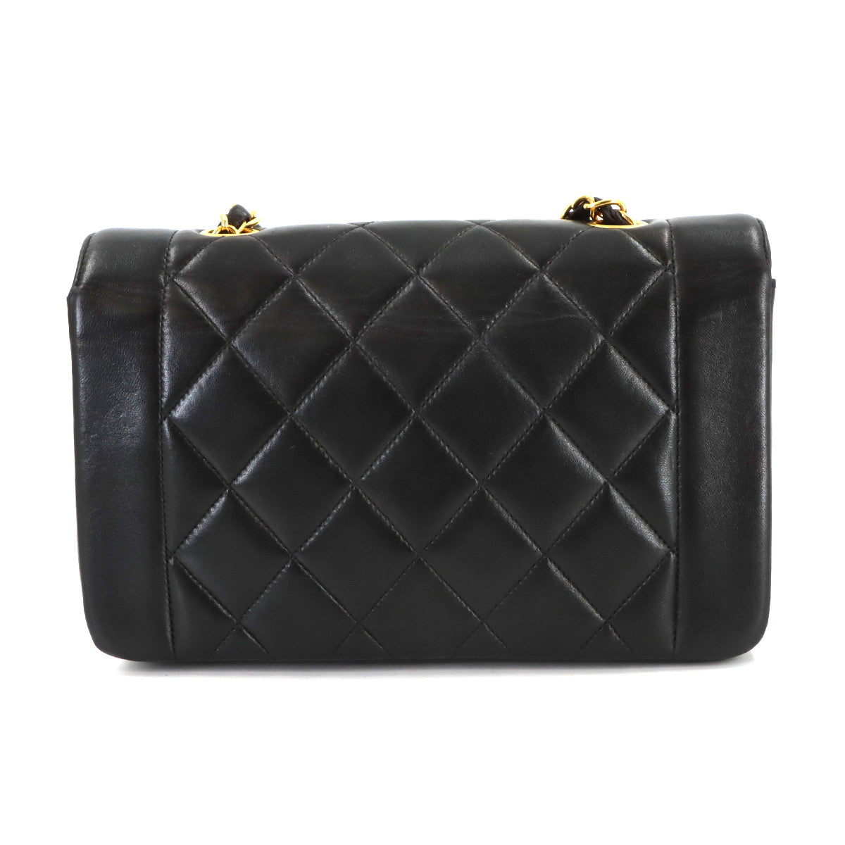 Diana Matelasse 22 Chain Shoulder Bag Leather A01164 Vintage
