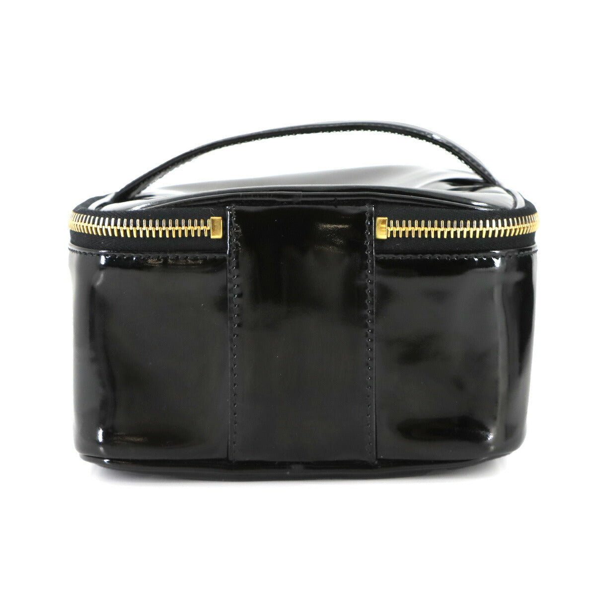 CC Vanity Hand Bag Enamel Black A07058 Purse