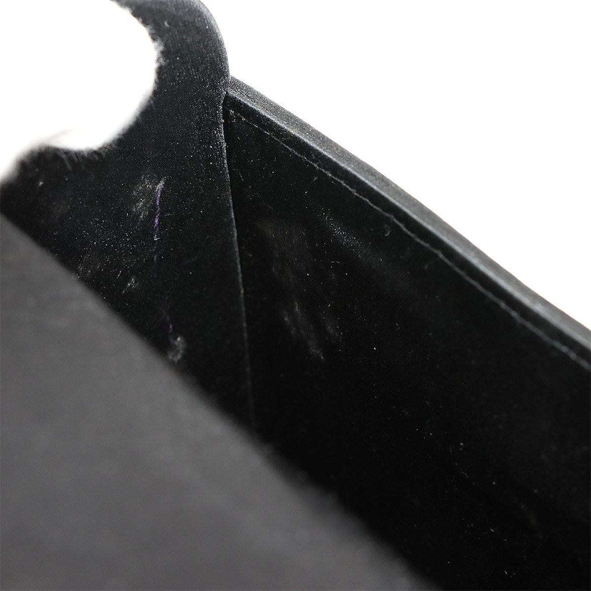 Intrecciato Shoulder Bag Satin Black Navy Purse