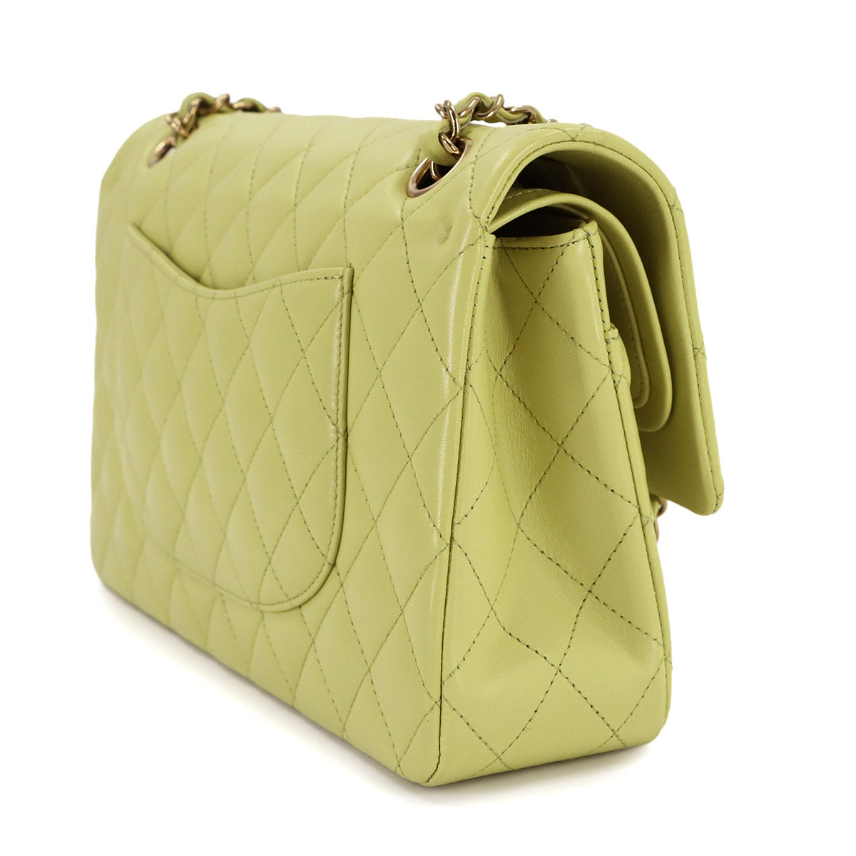 Matelasse 25 Chain Shoulder Bag Leather Light green A01112 11.12