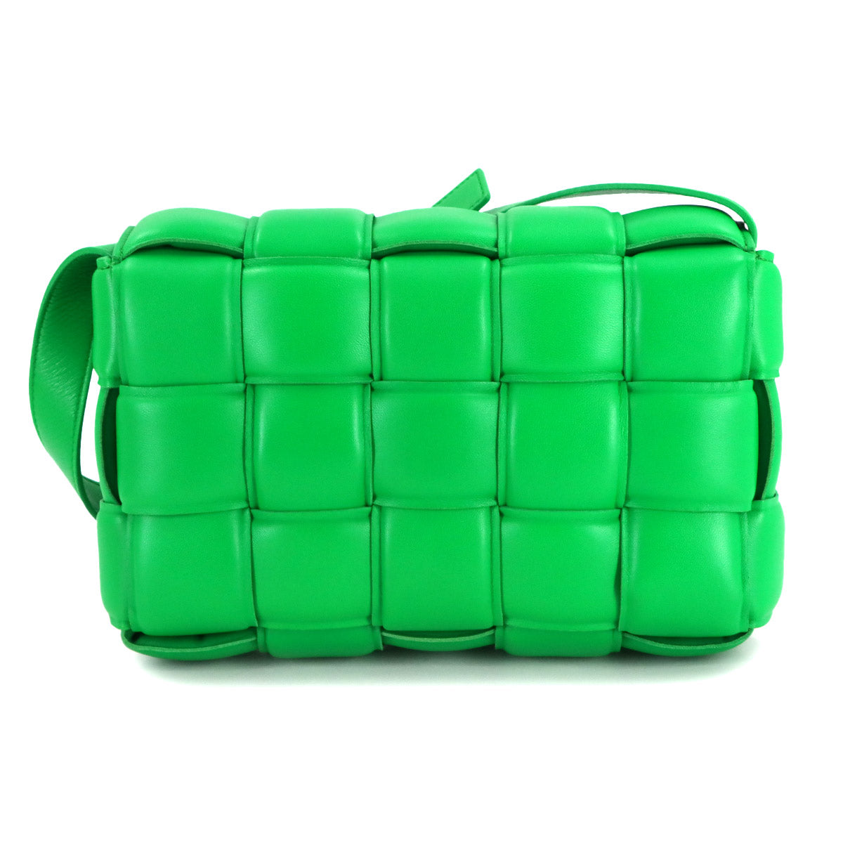 Intrecciato Padded Cassette Shoulder Bag Green