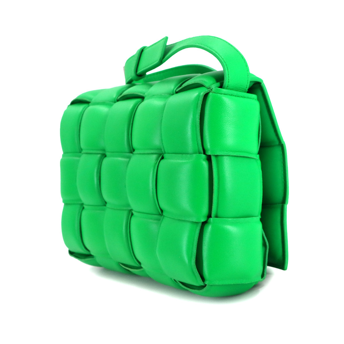 Intrecciato Padded Cassette Shoulder Bag Green