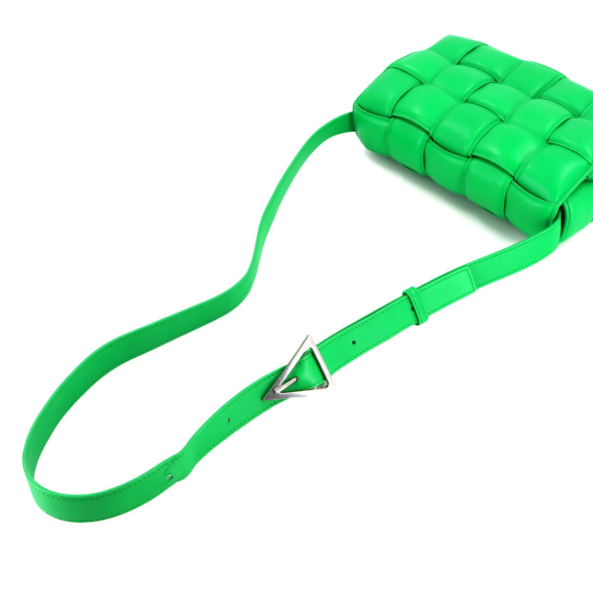 Intrecciato Padded Cassette Shoulder Bag Green
