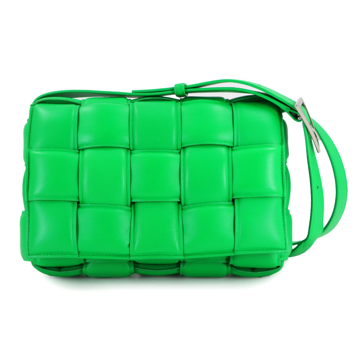 Intrecciato Padded Cassette Shoulder Bag Green