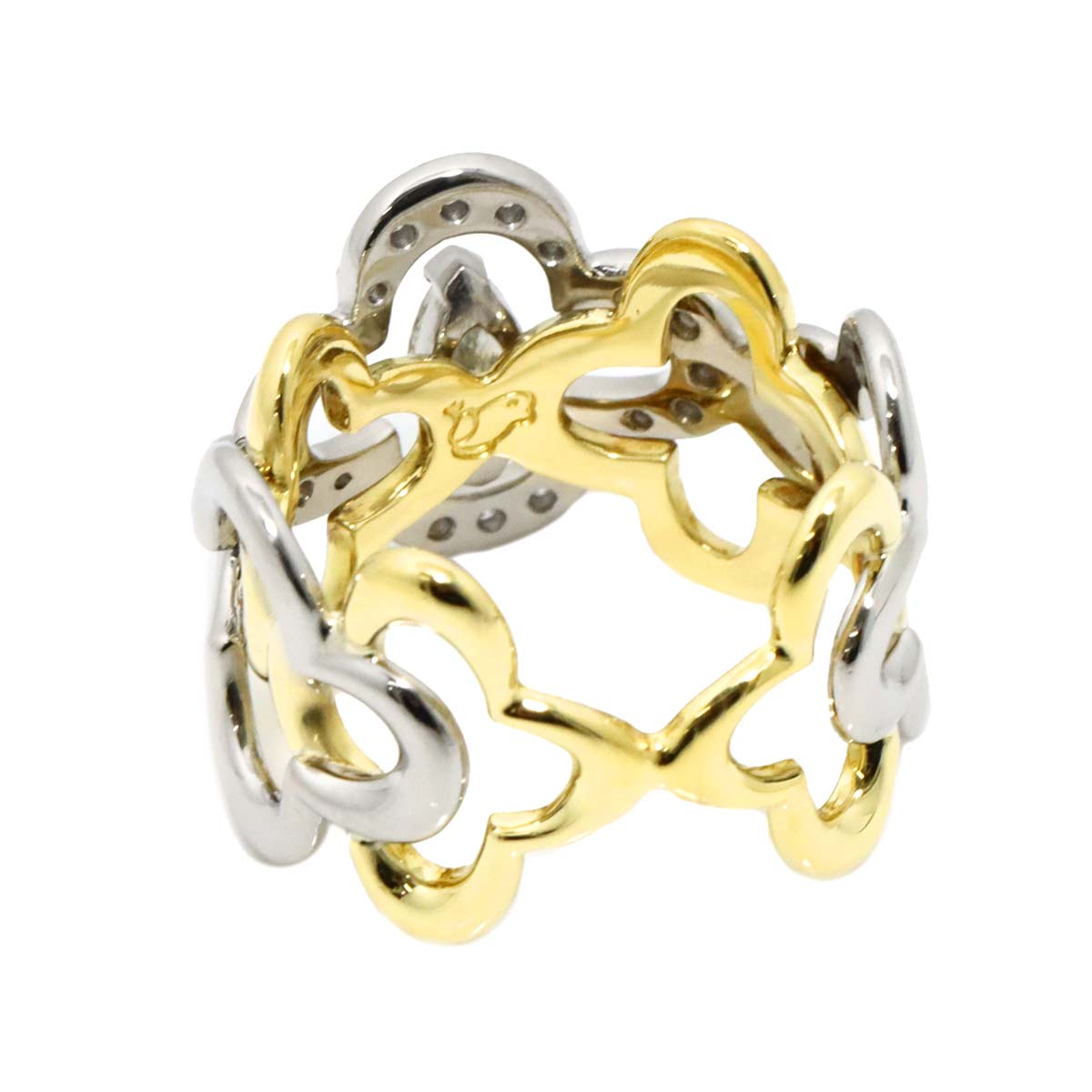 Diamond 0.463ct/0.22ct Ring 18K YG Pt Size7.25-7.5(US)