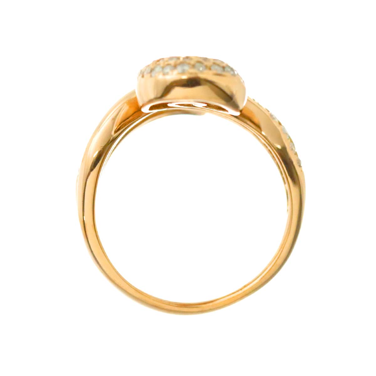 Diamond 0.80ct Ring 18K PG Pink Gold 750 Size7.25-7.5(US)