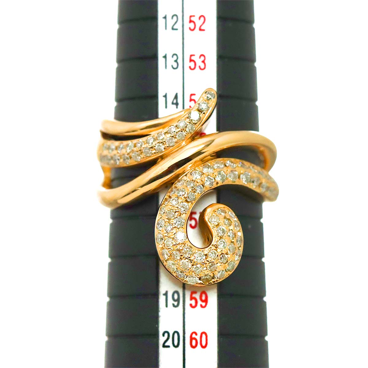 Diamond 0.80ct Ring 18K PG Pink Gold 750 Size7.25-7.5(US)