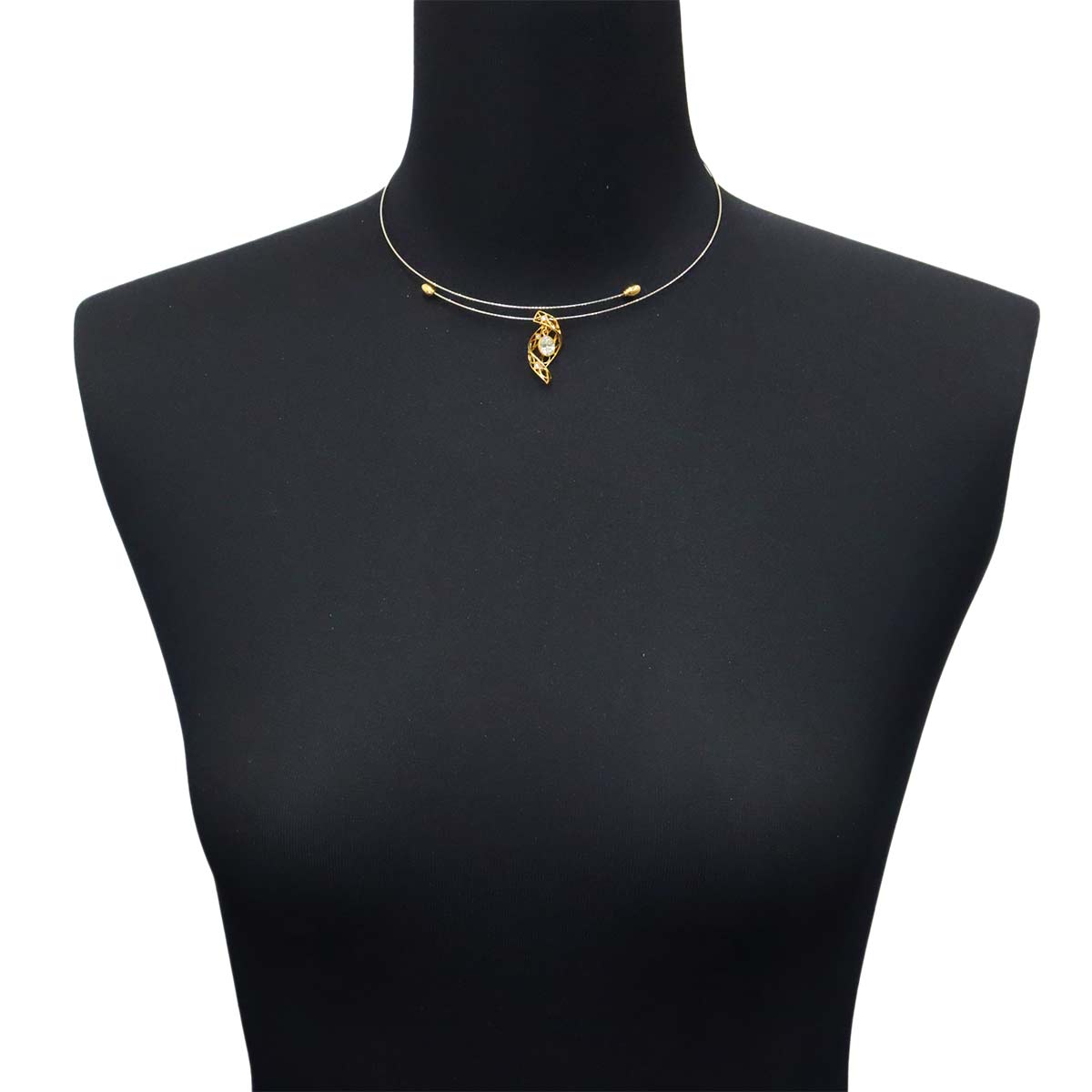 Diamond 0.594ct/0.05ct Necklace 18K K18 YG WG Yellow White Gold 750