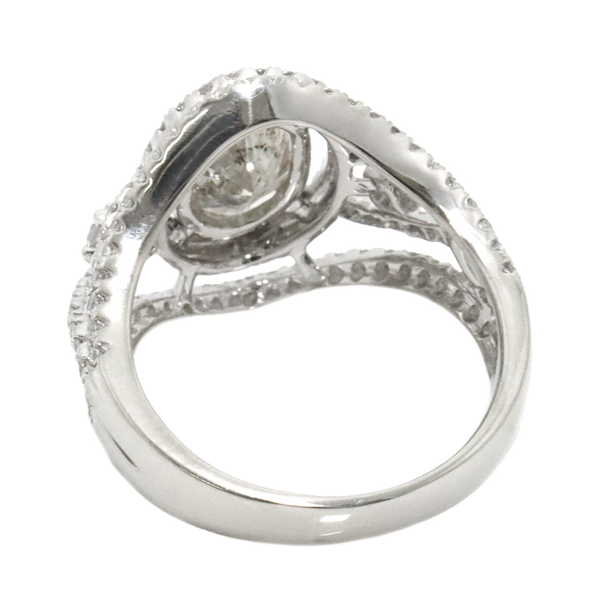 Diamond 1.432ct/0.80ct Ring Pt Platinum size5-5.25(US)