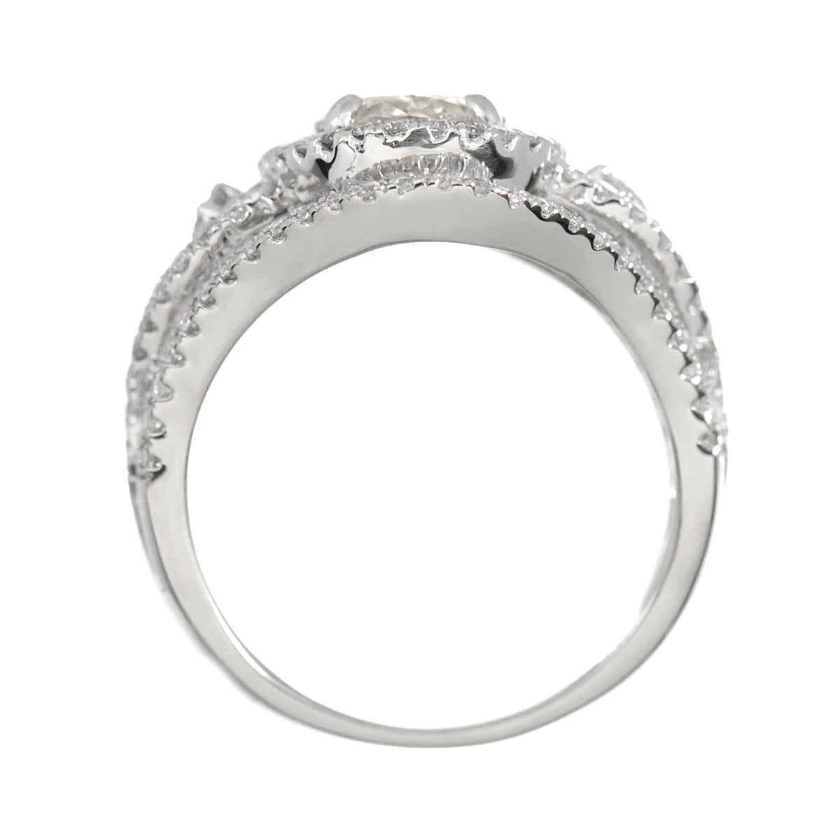 Diamond 1.432ct/0.80ct Ring Pt Platinum size5-5.25(US)