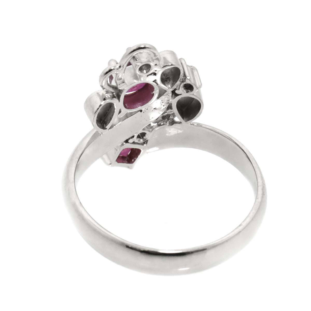 Ruby Diamond Ring Pt Platinum size5.5-5.75(US)