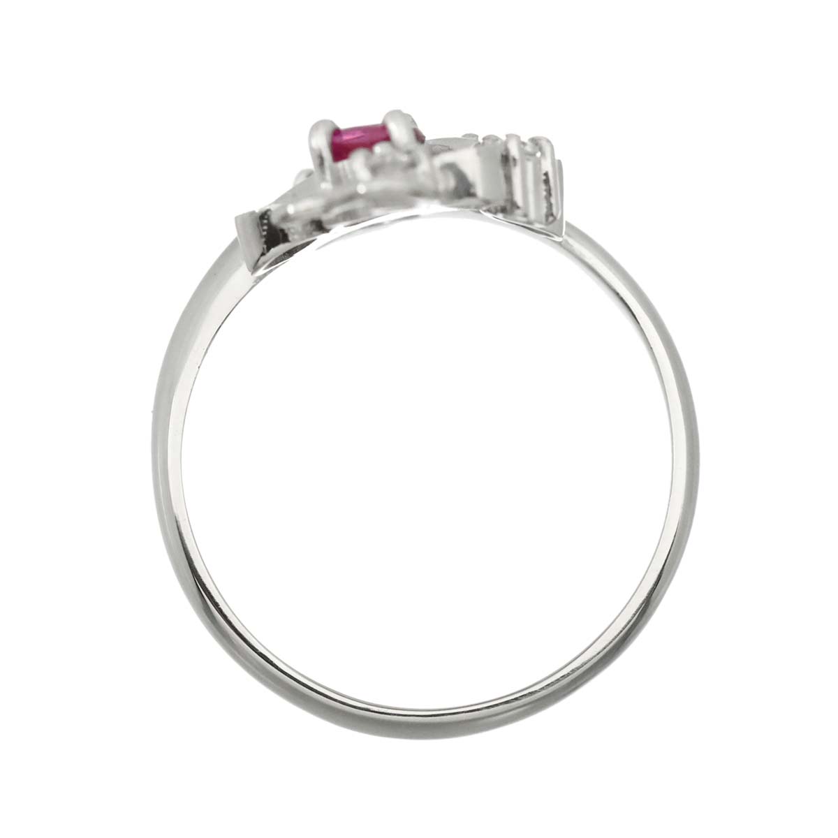 Ruby Diamond Ring Pt Platinum size5.5-5.75(US)