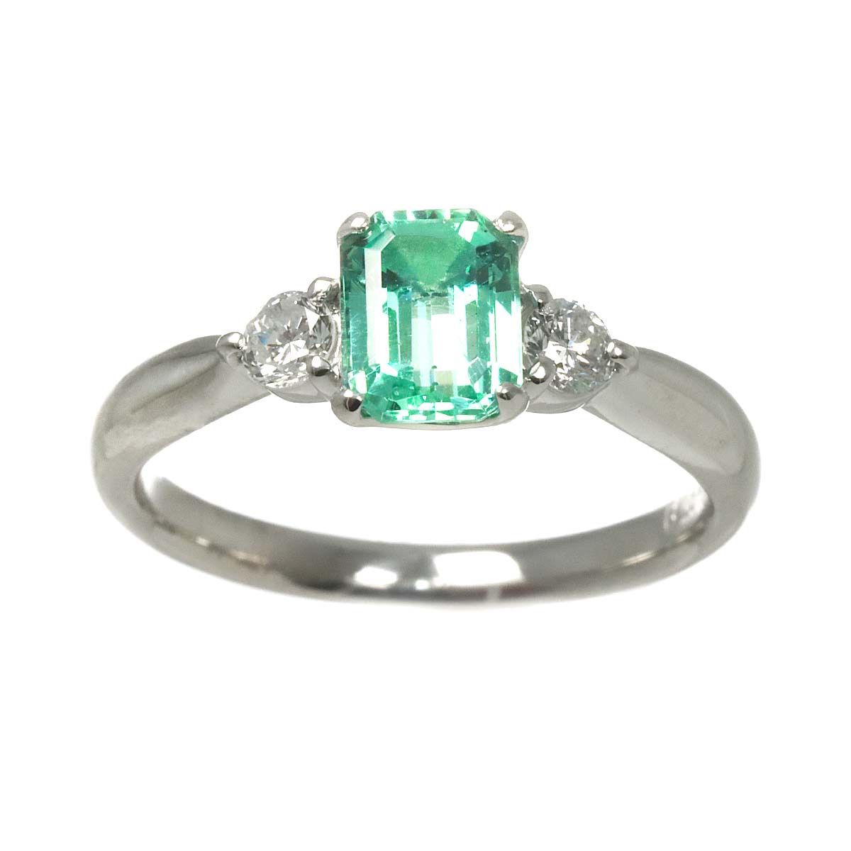 Beryl 0.82ct Diamond 0.20ct Ring Pt Platinum size5.75-6(US)
