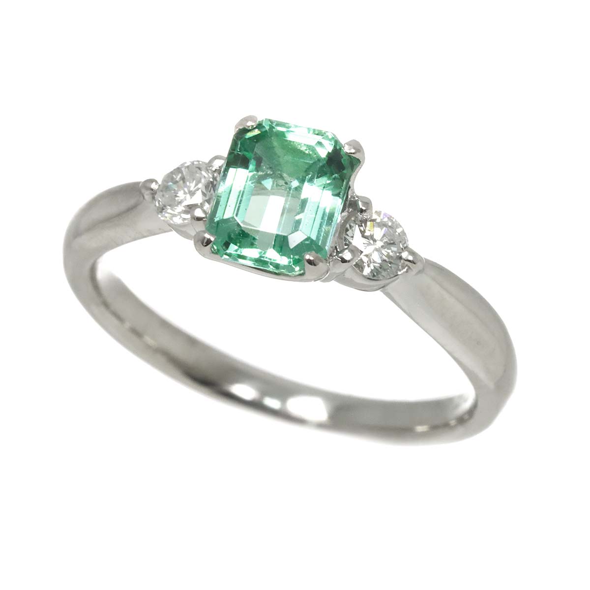 Beryl 0.82ct Diamond 0.20ct Ring Pt Platinum size5.75-6(US)