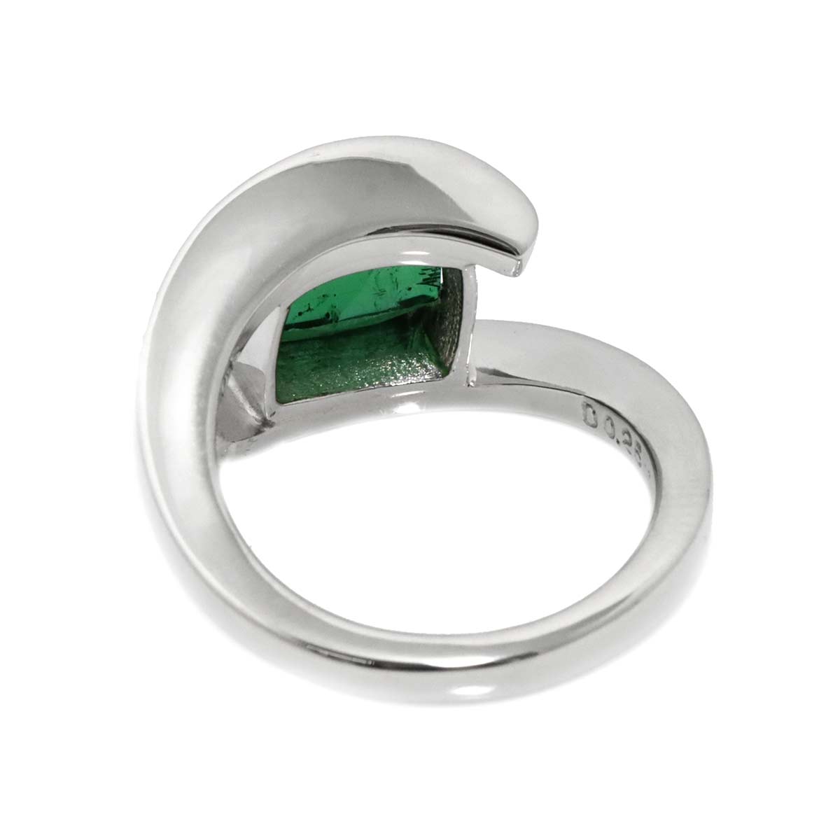 Tourmaline 3.04ct Diamond 0.25ct Ring Pt Platinum size5-5.25(US)