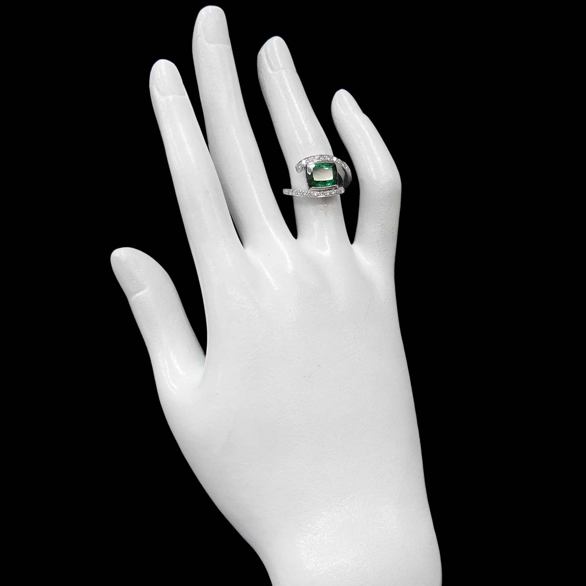 Tourmaline 3.04ct Diamond 0.25ct Ring Pt Platinum size5-5.25(US)