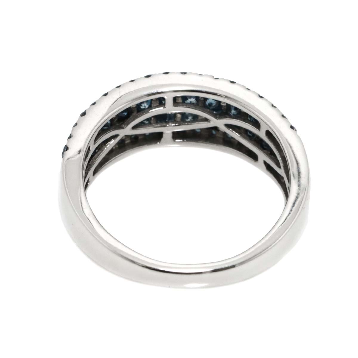 Treat Diamond 1.60ct Ring 18K K18 WG White Gold size6.75-7.25(US)