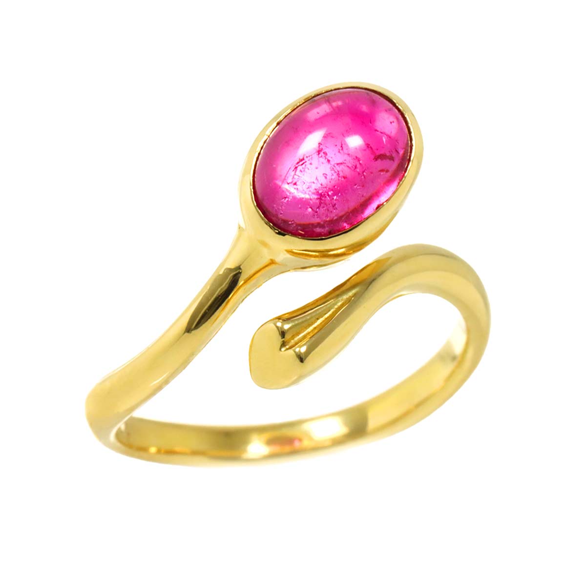 Tourmaline 2.24ct Ring 18K YG 750 Size6.5-6.75(US)