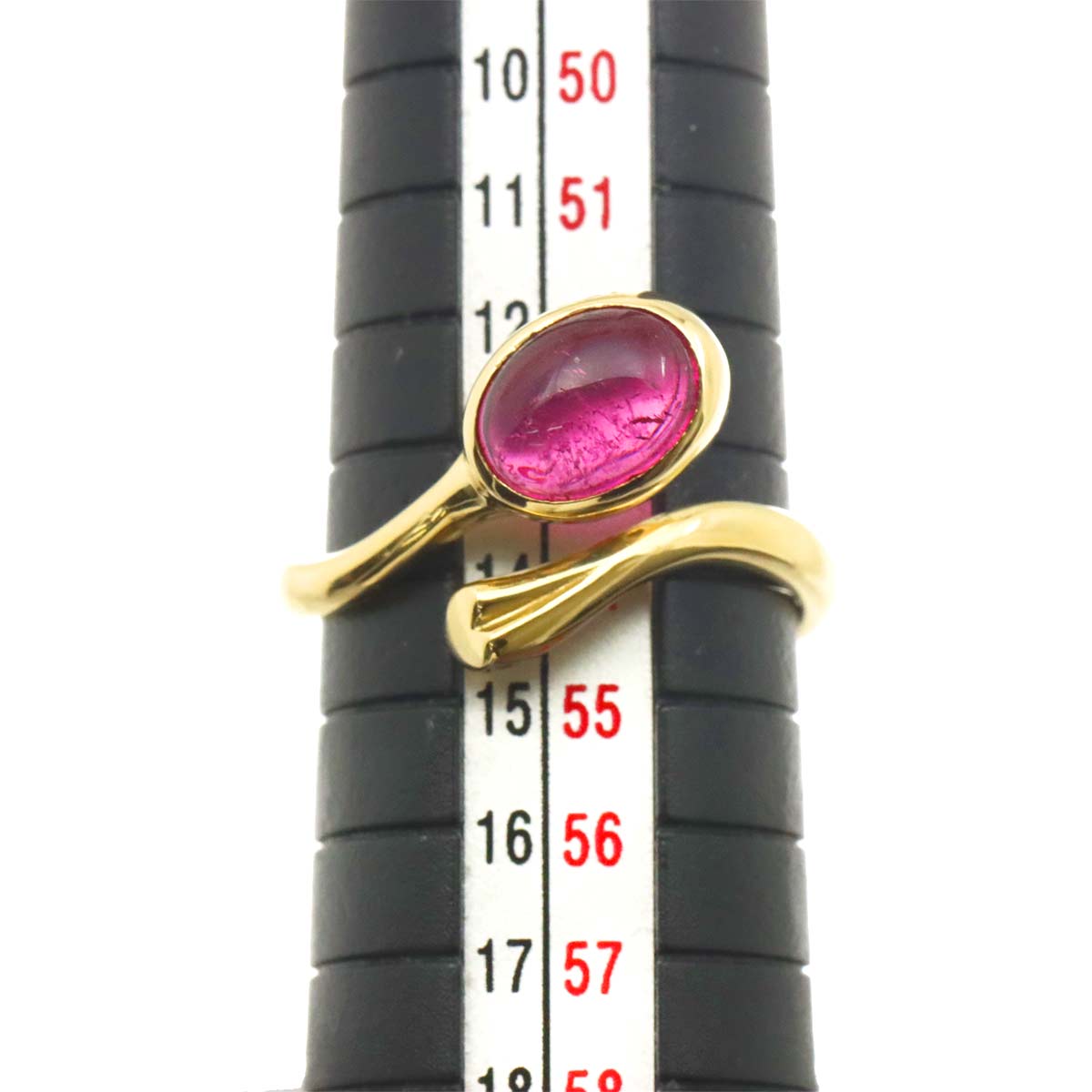 Tourmaline 2.24ct Ring 18K YG 750 Size6.5-6.75(US)